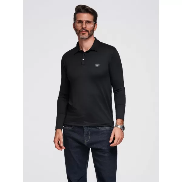 Hemd OMBRE OM-POLS-0139 SCHWARZ 