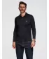 Hemd OMBRE OM-POLS-0139 SCHWARZ