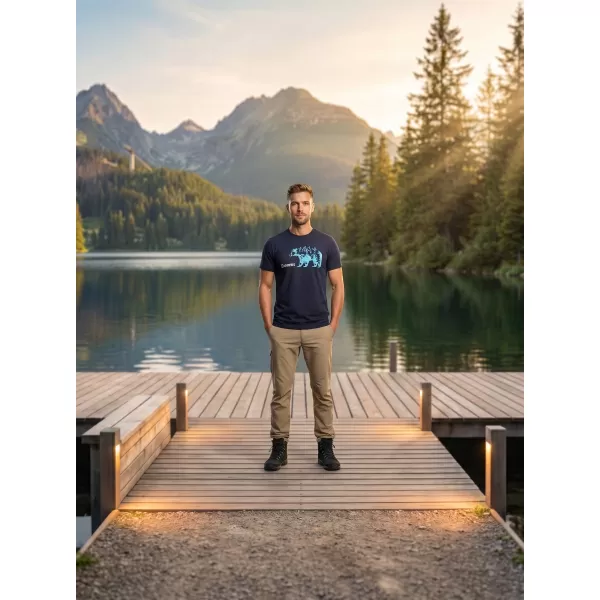  Herren t -Shirt mit kurzen Ärmeln ALTISPORT ALM193129 MEERESBLAU 