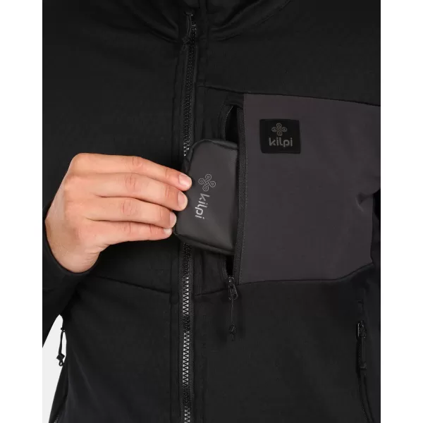  Fleece-Sweatshirt für Herren KILPI ERIN-M ZM0206KI SCHWARZ 