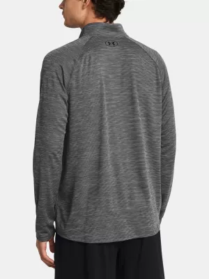 Herren-T-Shirt UNDER ARMOUR UA TECH TEXTURED 1/2 ZIP 1382797-025 GRAU