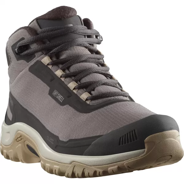  Damenschuhe SALOMON SHELTER WATERPROOF W PFLAUMENKÄTZCHEN/PHANTOM/DESSERTBRAUN 