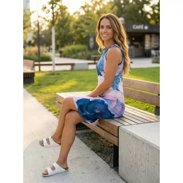  Premium-Kleid für Damen ALTISPORT VOJ/ALW117SAT03 BLAU/ROSA 