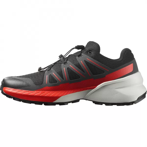  Herrenschuhe SALOMON SPEEDCROSS PEAK SCHWARZ/ASPHALT/FEUERROT 