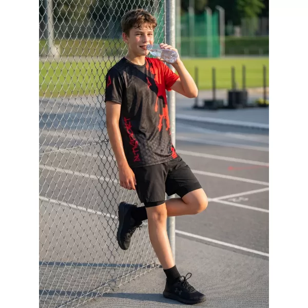  Funktionaler t -Shirt -Prämie von Kindern ALTISPORT VOJ/ALM112TR01 SCHWARZ 