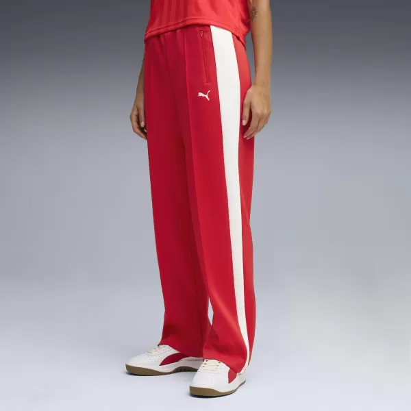  Damen-Jogginghose PUMA T7 ALWAYS ON STRAIGHT TRACK PANTS OP 62979711 FÜR ALLE ZEITEN ROT 