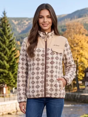 Fleece-Sweatshirt für Damen ALTISPORT GENESIS BEIGE