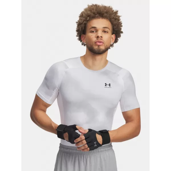  Herren-T-Shirt UNDER ARMOUR UA HG ARMOUR PRINTED SS 1383321-101 WEIß 