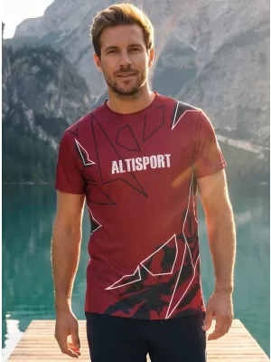 Herren Freizeithemd Premium ALTISPORT VOJ/ALM123TR06 DUNKELROT