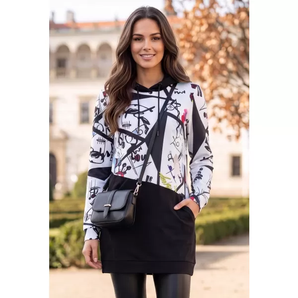  Damen-Sweatshirt KIXMI VONITA SCHWARZ/WEIß 