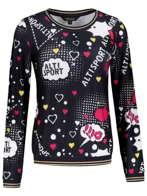 Damen-T-Shirt ALTISPORT GAIA SCHWARZ