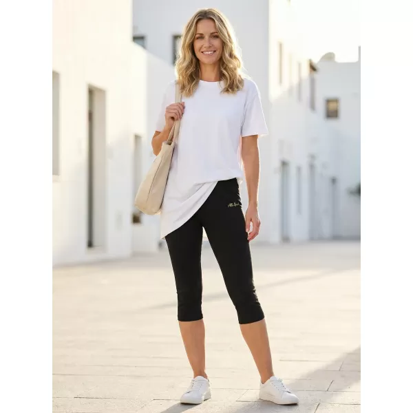  3/4-Leggings für Damen ALTISPORT DAYIA SCHWARZ 