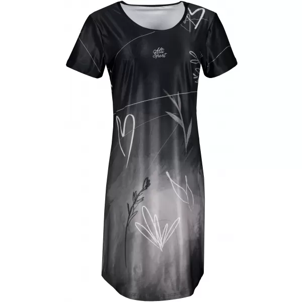  Erweitertes Premium-T-Shirt für Damen ALTISPORT VOJ/ALW083SAT02 SCHWARZ UND WEIß 