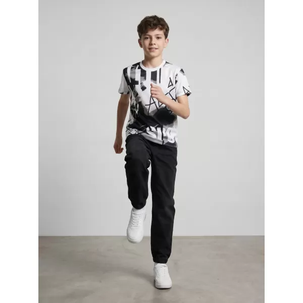  Funktionaler t -Shirt -Prämie von Kindern ALTISPORT VOJ/ALK076TR01 WEIß -UND -SCHWARZ 