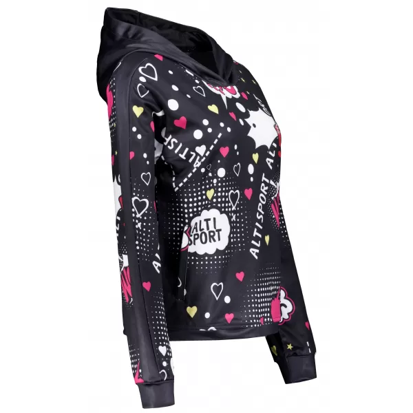  Damen-Sweatshirt ALTISPORT GILL SCHWARZ 