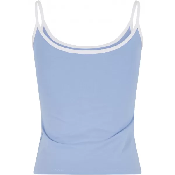  Damen-Tanktop URBAN CLASSICS TB7485A PUDERBLAU/WEIß/ROSÉ/WEIß 