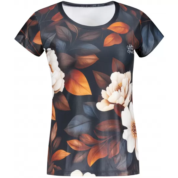  Damen Freizeitshirt Premium ALTISPORT VOJ/ALW097TR06 WEIß/ORANGE/BLUMEN 