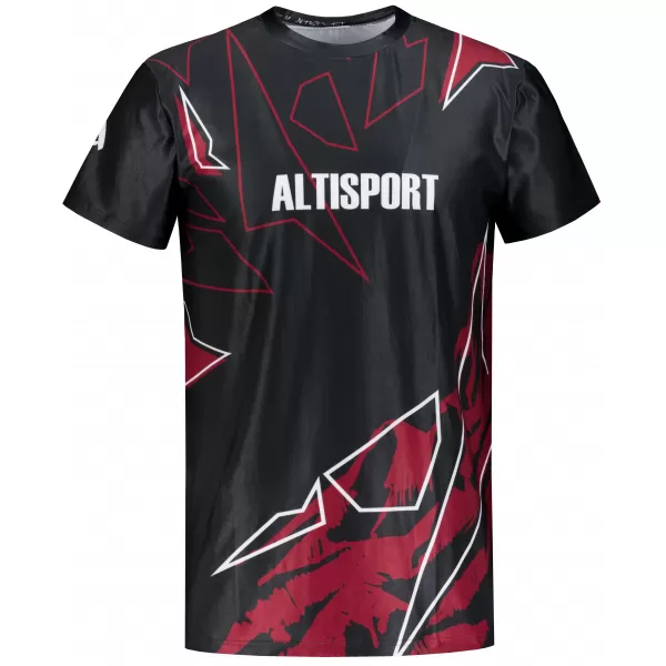  Herren Freizeithemd Premium ALTISPORT VOJ/ALM123TR06 SCHWARZ-ROT 
