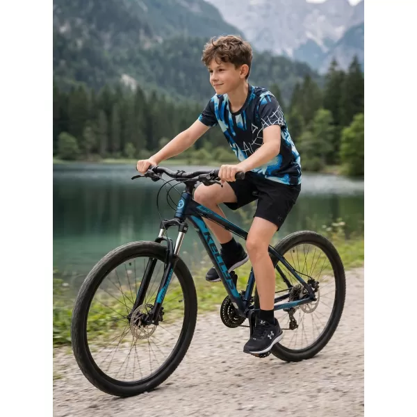  Funktionaler t -Shirt -Prämie von Kindern ALTISPORT VOJ/ALK076TR01 BLAU -BLACK 