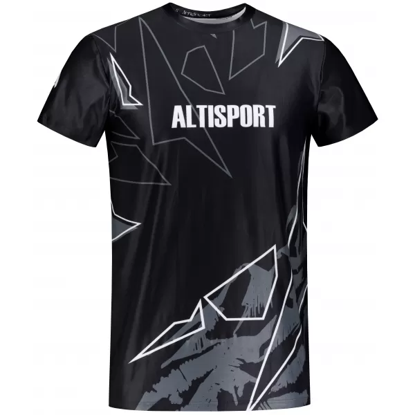  Herren Freizeithemd Premium ALTISPORT VOJ/ALM123TR06 SCHWARZ UND WEIß 