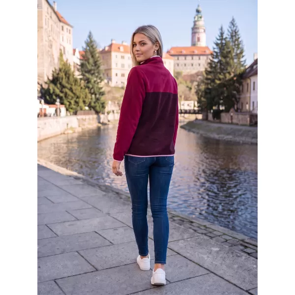  Fleece-Sweatshirt für Damen ALTISPORT GEMMY BURGUND 