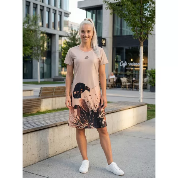  Erweitertes Premium-T-Shirt für Damen ALTISPORT VOJ/ALW090SAT02 BRAUN 