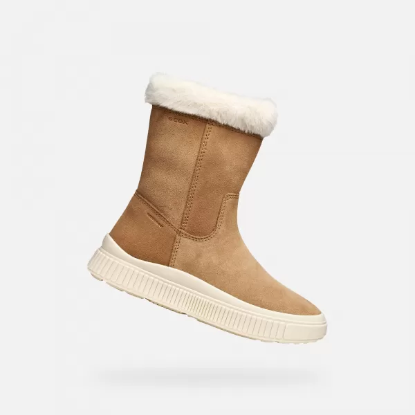  Winterstiefel für Mädchen GEOX LAQUINNY WPF J56NFB00022C6627 BRAUN 