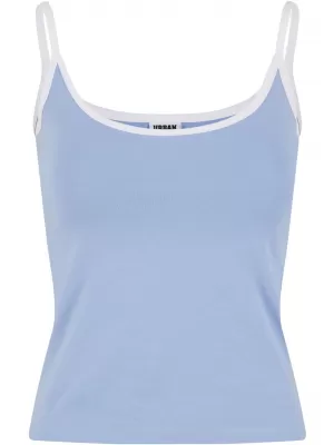 Damen-Tanktop URBAN CLASSICS TB7485A PUDERBLAU/WEIß/ROSÉ/WEIß