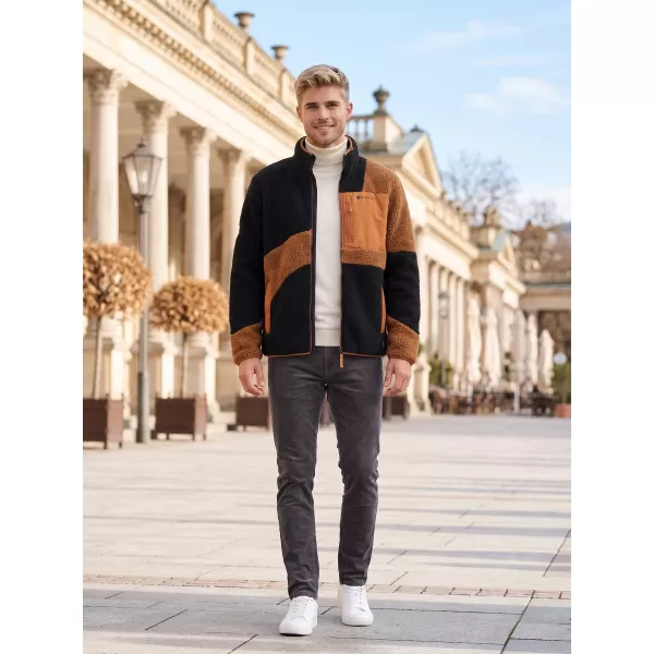  Fleece-Sweatshirt für Herren ALTISPORT GANAN SCHWARZ/BRAUN 