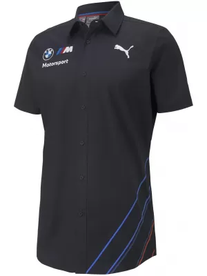 Herren-T-Shirt mit Kragen PUMA BMW TEAM SHIRT 76333701 ANTHRAZIT
