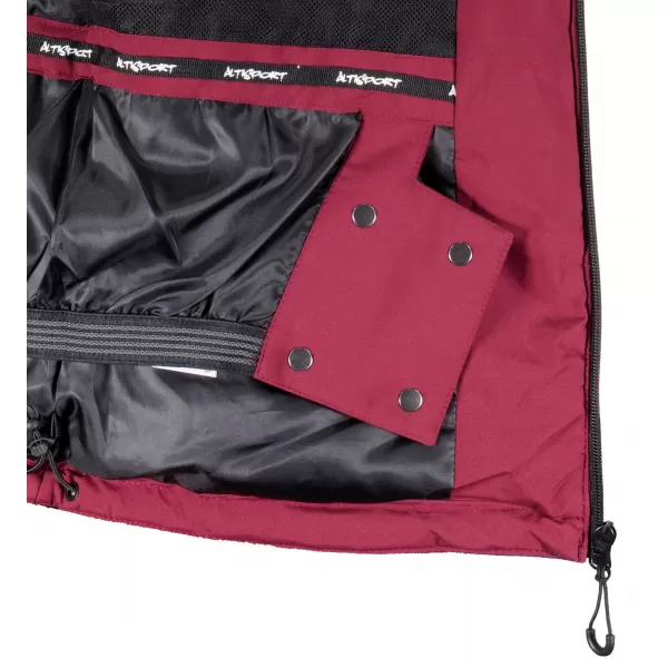  Herren-Winterjacke ALTISPORT GAL BURGUND 