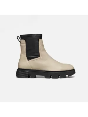 Damen-Schnürschuhe GEOX VILDE CREMIG