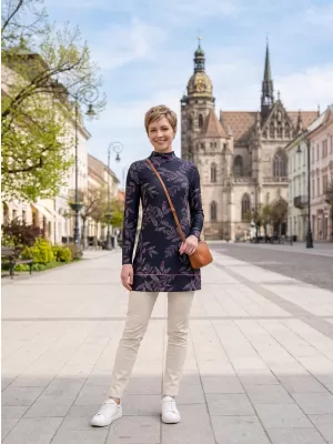 Rollkragenpullover für Damen ALTISPORT GWENITH SCHWARZ