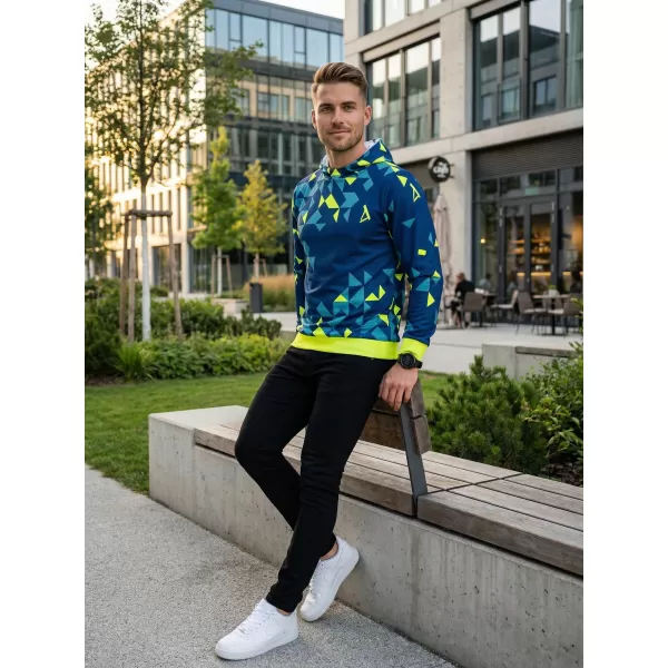  Hochwertiges Funktions-Sweatshirt für Herren ALTISPORT VOJ/ALM108MI01 MARINE-NEONGELB 