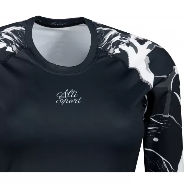  Frauen funktionales t -Shirt mit langen Ärmeln Premium ALTISPORT VOJ/ALW114TR03 SCHWARZ 