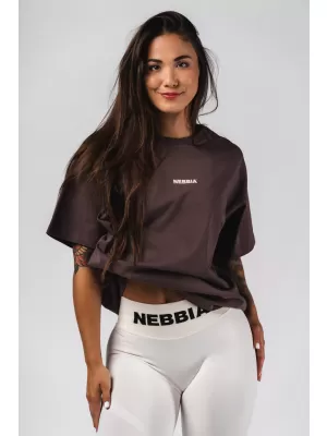 Übergroßes T-Shirt RESET 491 DUNKELBRAUN Nebbia