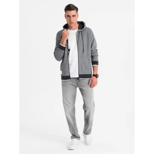  Herren -Sweatshirt OMBRE OM-SSZP-0210 SCHWARZ 