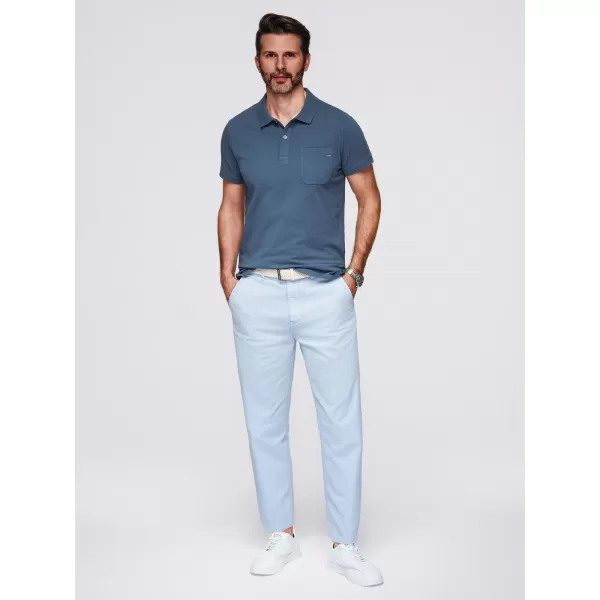  Herren t -Shirt mit einem Kragen OMBRE OM-POWS-0142 DUNKELBLAU 