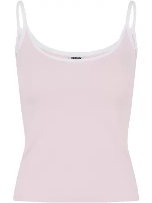Damen-Tanktop URBAN CLASSICS TB7485A ERRÖTETES ROSA/WEIß/WEIß/SCHWARZ
