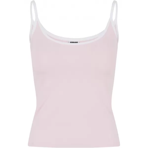  Damen-Tanktop URBAN CLASSICS TB7485A ERRÖTETES ROSA/WEIß/WEIß/SCHWARZ 