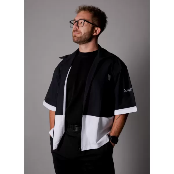  Premium-Shirt für Herren ALTISPORT VOJ/ALM051KOS01 SCHWARZ UND WEIß 