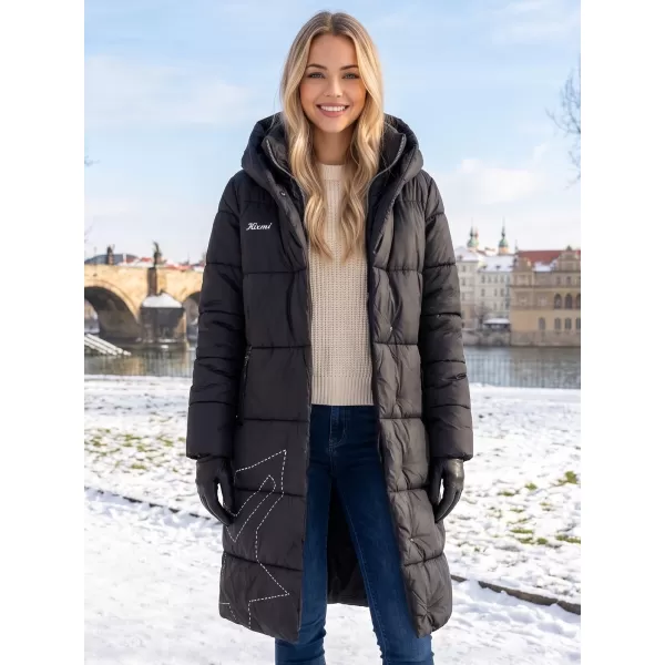  Damenmantel KIXMI VENECIA SCHWARZ/WEIß 
