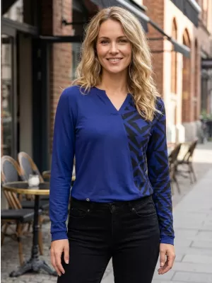 Damen-T-Shirt KIXMI VIVIANE DUNKELBLAU
