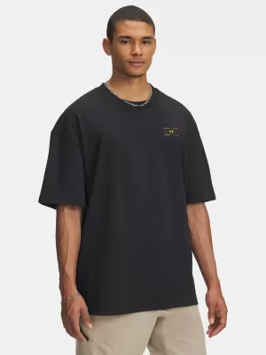 Herren-T-Shirt UNDER ARMOUR UA HWT WOVEN LABEL SS 6005668-001 SCHWARZ