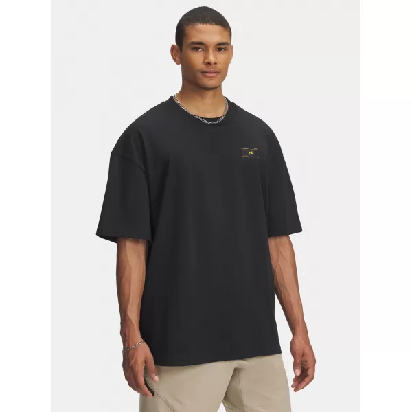  Herren-T-Shirt UNDER ARMOUR UA HWT WOVEN LABEL SS 6005668-001 SCHWARZ 