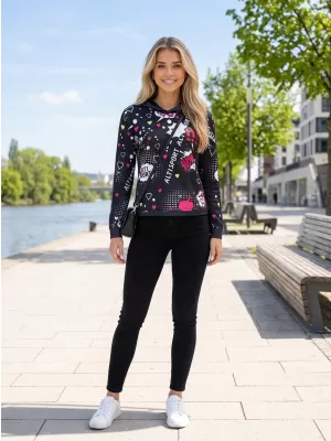 Damen-Sweatshirt ALTISPORT GILL SCHWARZ