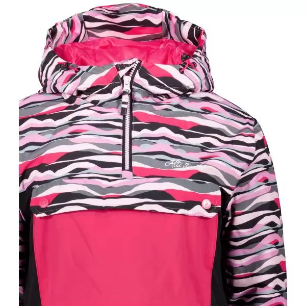  Winterjacke für Damen ALTISPORT GANICE SCHWARZ/ROSA 