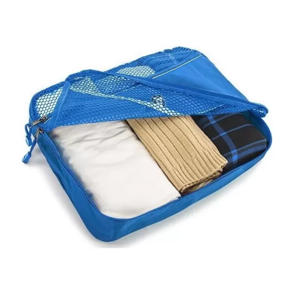  Satz von Organisatoren HEYS ECO PACKING CUBE 5PC SET II BLAU 