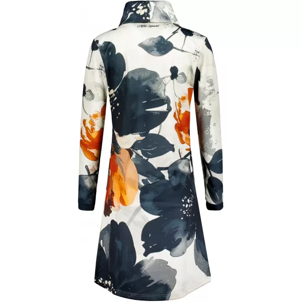  Erweitertes Premium-Sweatshirt für Damen ALTISPORT VOJ/ALW117MI06 SCHWARZ-ORANGE 