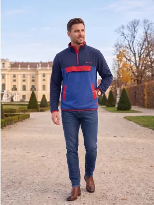 Fleece-Sweatshirt für Herren ALTISPORT GARM BLAU